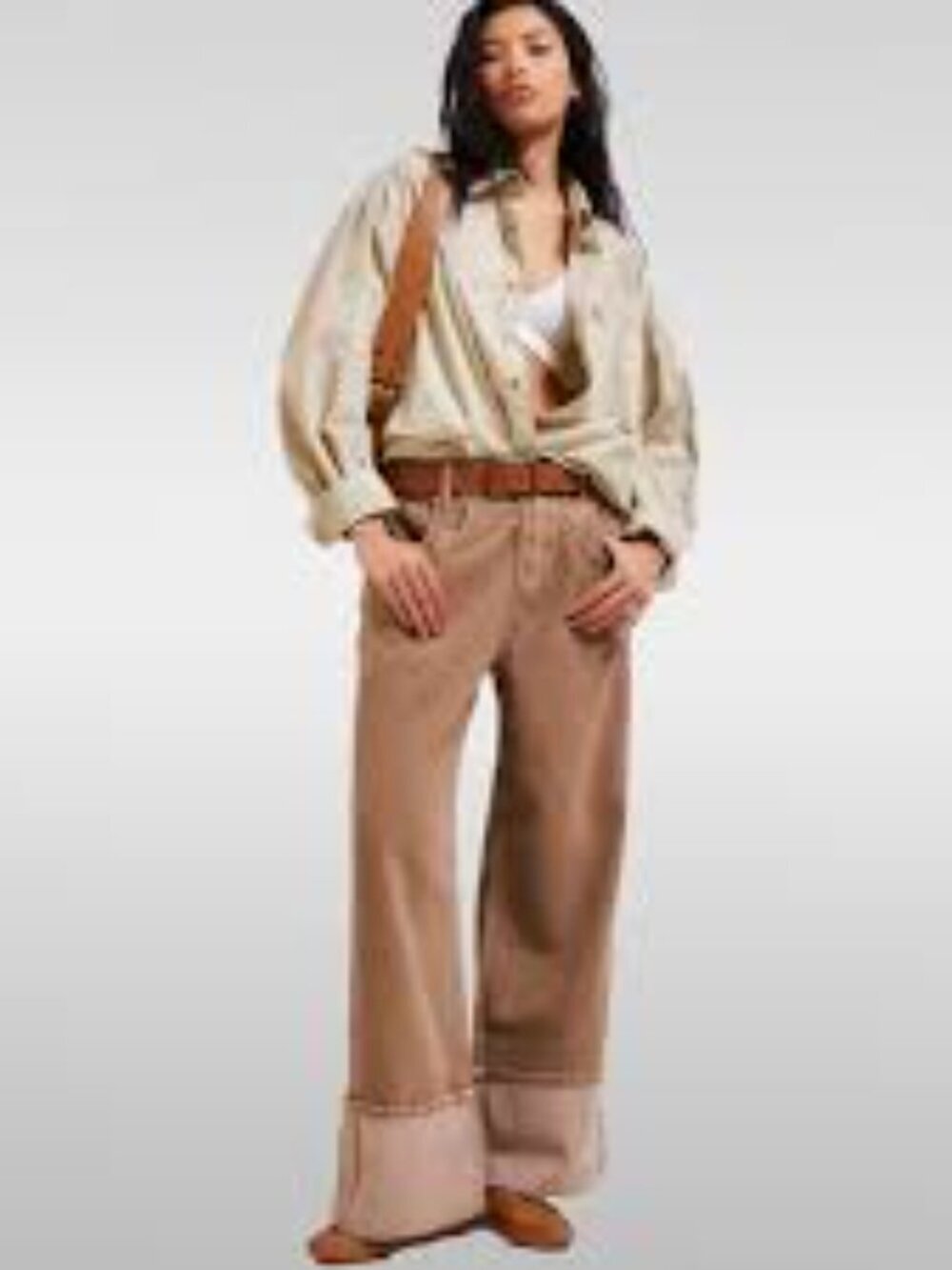 0150-NWT FREE PEOPLE-FINAL COUNTDOWN MID RISE PANTS